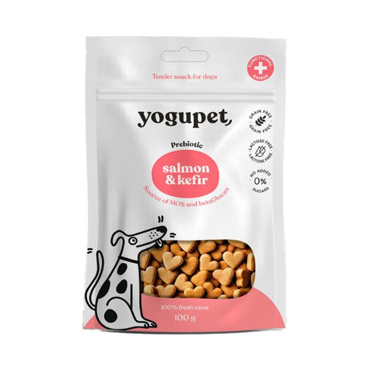 Yogupet Snack semihúmedo con salmón y kéfir para perros 100 g