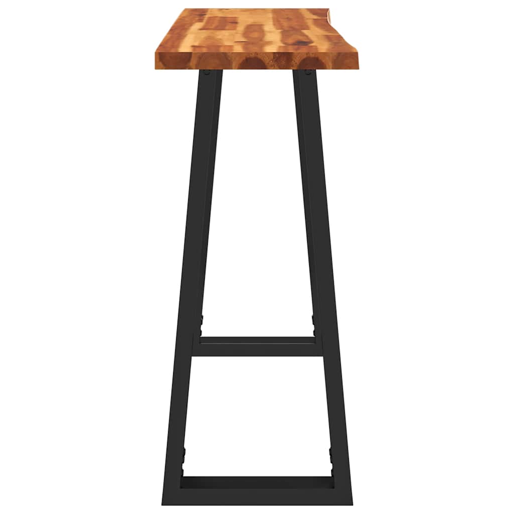 Mesa Consola Con Borde Vivo Madera Maciza Acacia 110x35x80 Cm_3