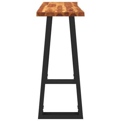 Mesa Consola Con Borde Vivo Madera Maciza Acacia 110x35x80 Cm_3