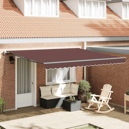 Toldo Retráctil Automático Marrón 400x300 Cm_1