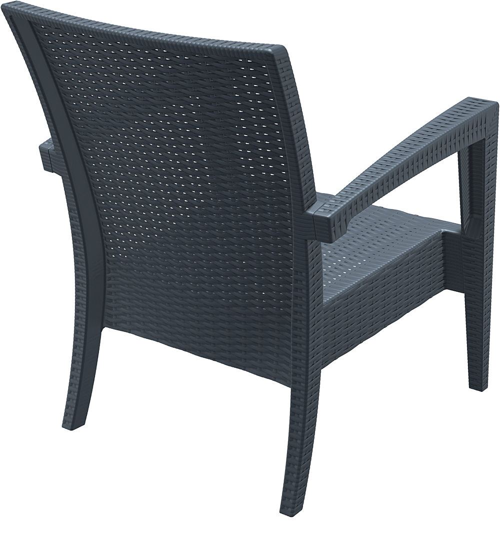 Siesta Exclusive Pack De 2 Sillones Miami Lounge Armchair Ratán Gris_2