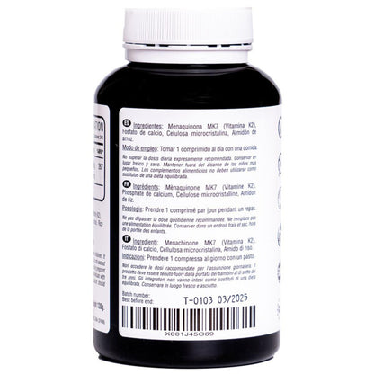 Vitamina K2 MK7 200 mcg 240 comprimidos veganos Hivital