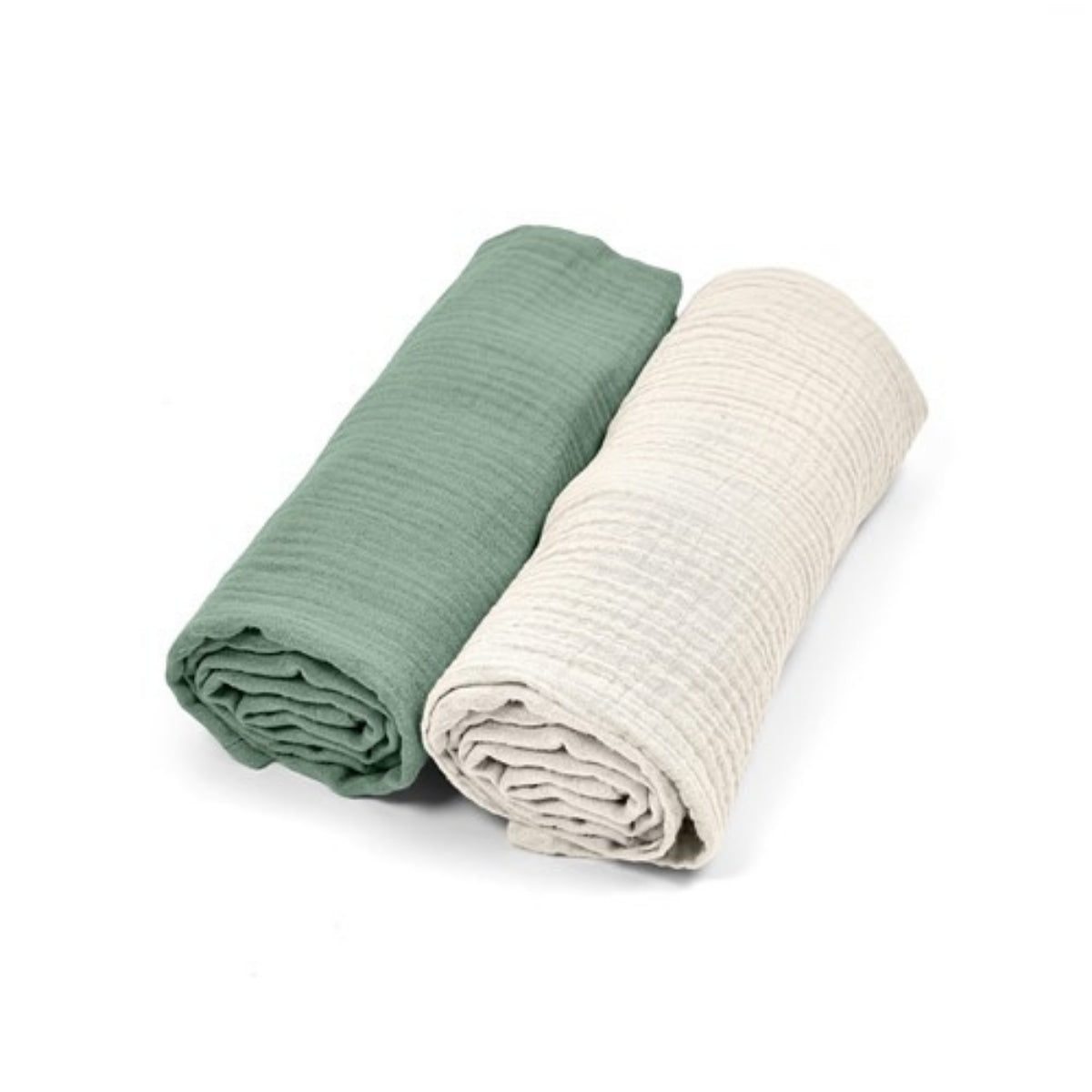 Pack 2 Muselinas De Algodón 70x70 Para Bebé Salvia_0