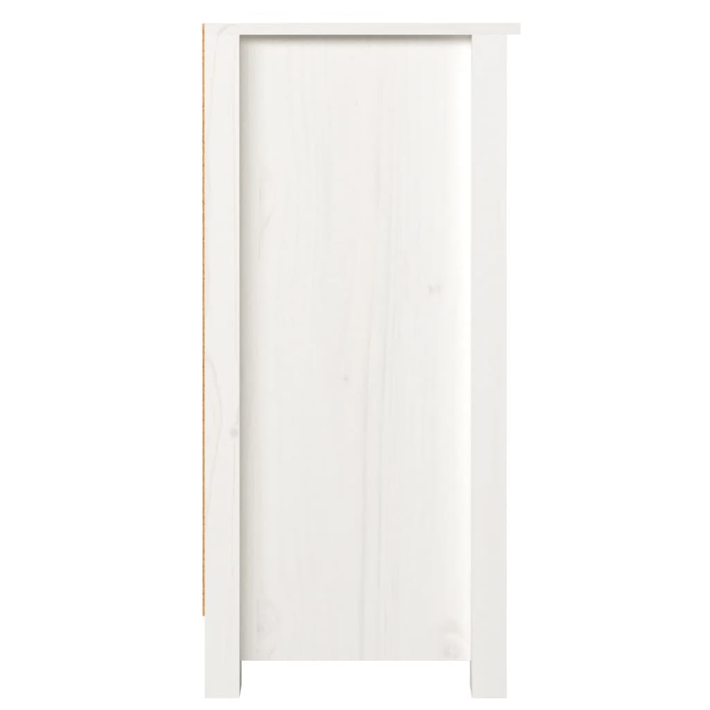 Aparador De Madera Maciza De Pino Blanco 100x35x74 Cm / Vetonek_1
