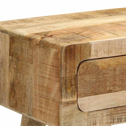 Mesa Consola Madera Maciza De Mango Rugosa 90x32x75 Cm_4