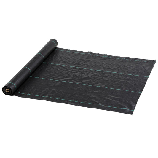 Outsunny Malla Antimaleza 1x100 M 60 G/m² Para Control De Malezas Malas Negro_0