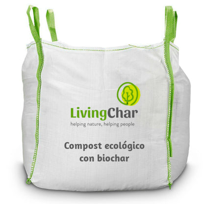 Compost Ecológico con Biochar y Minerales de Roca LivingChar 1000l