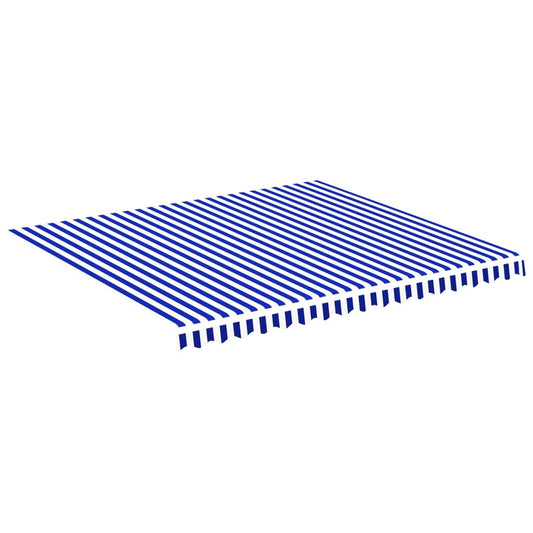 Tela De Repuesto Para Toldo Azul Y Blanco 4x3,5 M Poliéster_0