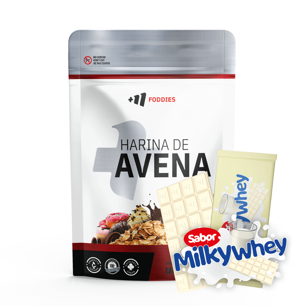 Harina De Avena - 1kg - Chocolate Blanco Con Leche Milkywhey - Fuente De Hidratos De Carbono - Masmusculo_0
