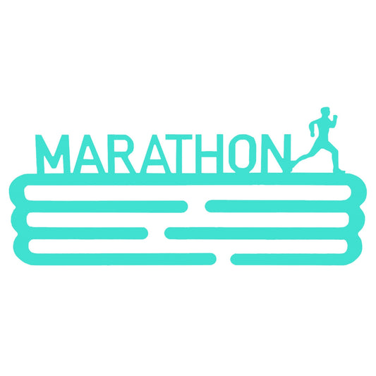Medallero Maratón Turquesa Well Home Para 15 Medallas - Regalo Original Para Runners_0