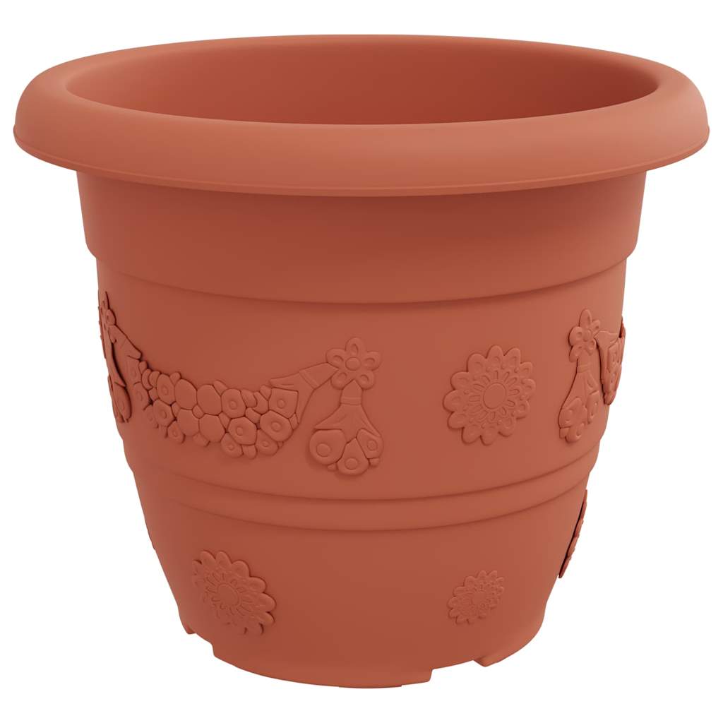 Maceta Redonda Para Flores 6 Pcs Rojo Ladrillo Ø 34 X 28 Cm_4