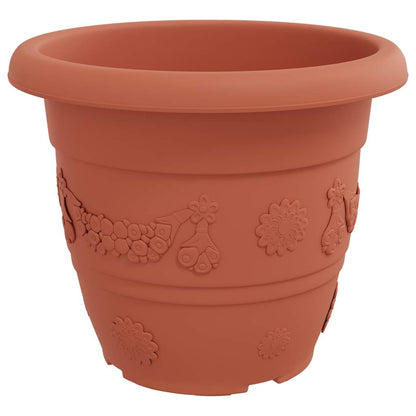 Maceta Redonda Para Flores 6 Pcs Rojo Ladrillo Ø 34 X 28 Cm_4