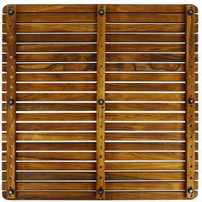 Tarima Para Ducha Y Baño Cuadrada 71 X 71 Cm De Madera De Teca Certificada_2