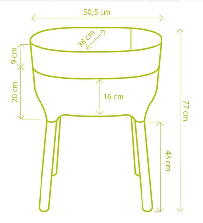 Jardinera Urbalive High Verde Claro Con Auto-riego_3