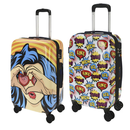 Well Home Juego De 2 Maletas Abs Trolley De 20'' Y 24''