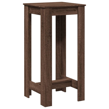 Mesa Alta De Bar Madera Ingeniería Marrón Roble 51x50x103,5 Cm_0