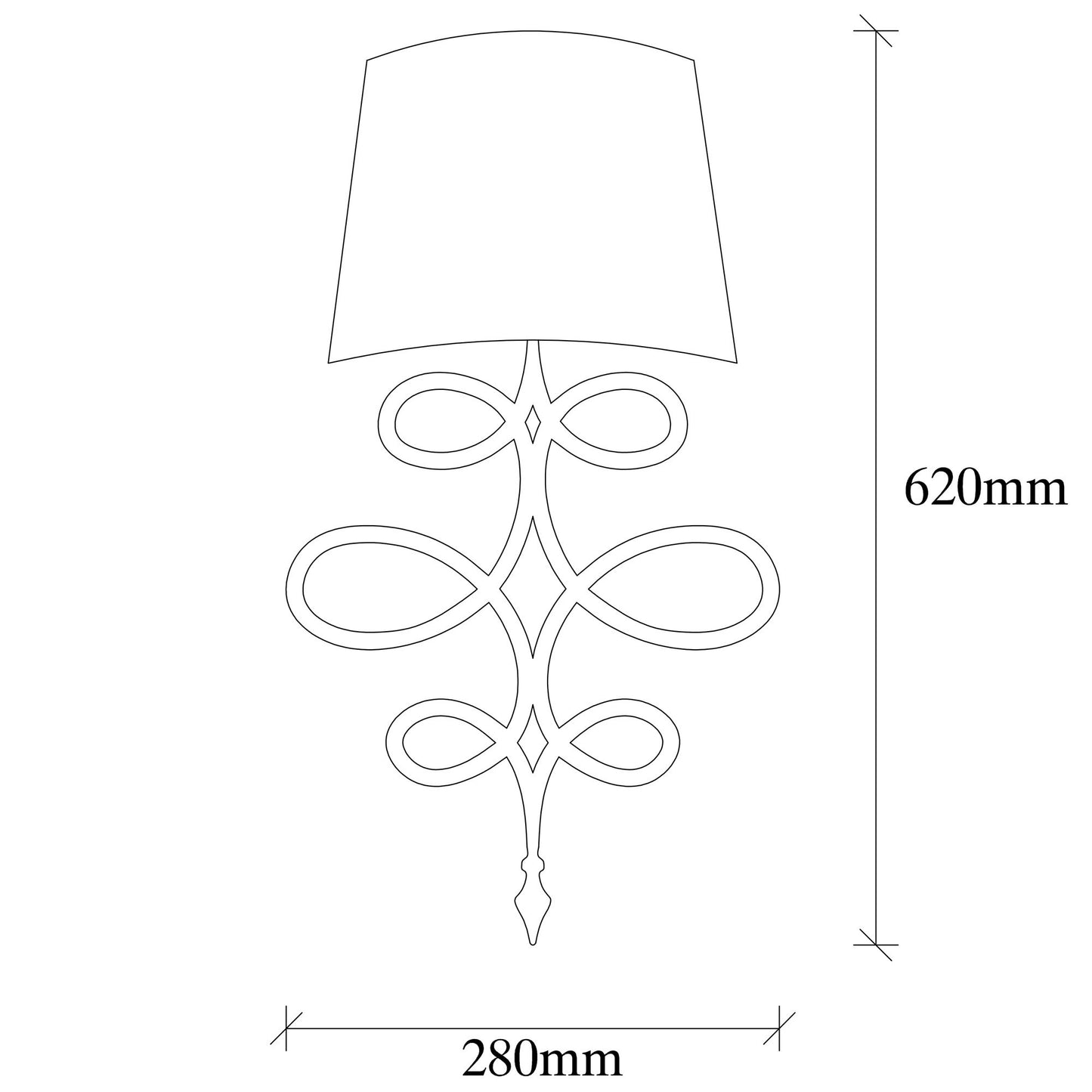 Aplique De Pared, Metal , Negro, 15x28x62, Casquillo E 27 Max 40 W_1