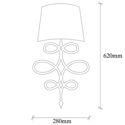 Aplique De Pared, Metal , Negro, 15x28x62, Casquillo E 27 Max 40 W_1