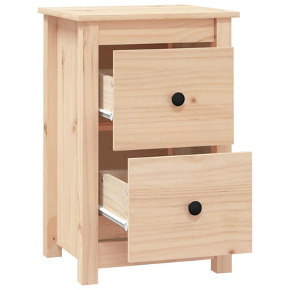 Mesitas De Noche 2 Uds Madera Maciza De Pino 40x35x61,5 Cm_2