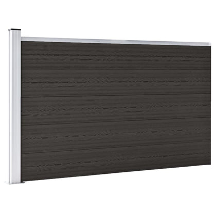 Panel De Valla Wpc Negro 175x105 Cm / Vetonek_3