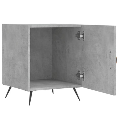Mesita De Noche Madera De Ingeniería Gris Hormigón 40x40x50 Cm_1