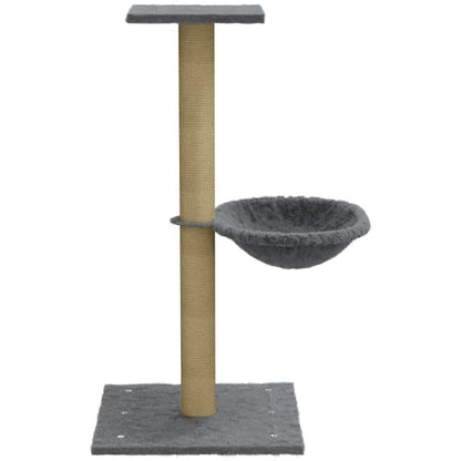 Vidaxl Rascador Para Gatos Con Poste De Sisal Gris Claro 74 Cm_4