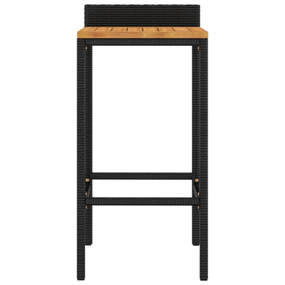 Taburetes Altos 4 Uds Madera De Acacia Y Ratán Sintético Negro_2