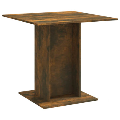 Mesa De Comedor Madera Contrachapada Roble Ahumado 80x80x75 Cm_0