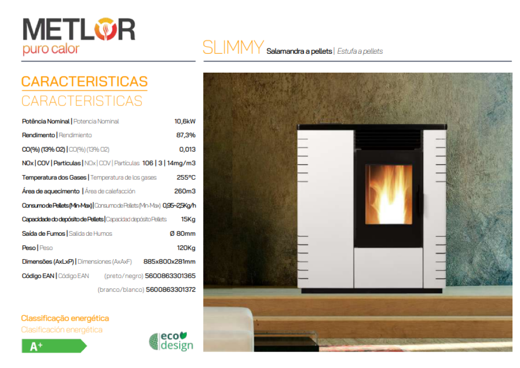 Estufa De Pellets Metlor Modelo Slimmy_1