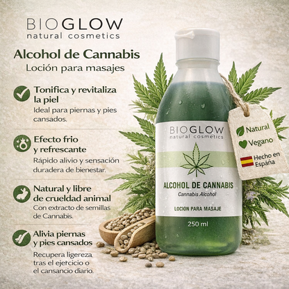 Alcohol de Cannabis Natural 250 ml | Tónico Corporal Calmante | Relajante Muscular, Activa Circulación, Piernas Cansadas_2