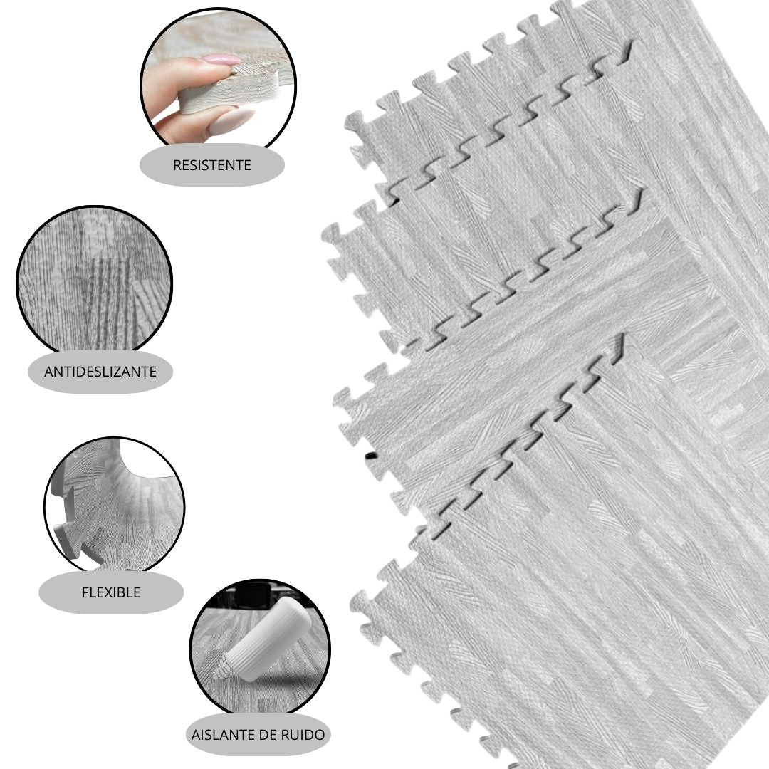 Tatami Puzzle 1cm 60x60cm – Pack 4 Uds (t60-4) Parquet Gris Jowy_2