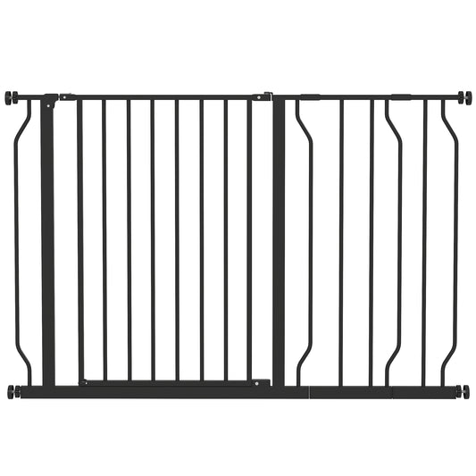 Pawhut Barrera De Seguridad Extensible Con 2 Extensiones 75-115x76 Cm Negro_0