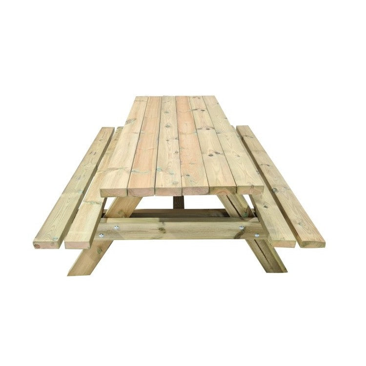 Mesa De Picnic Masgames Munich L 180 Cm Largo Madera Sin Pintar Mesa Sin Respaldo._2