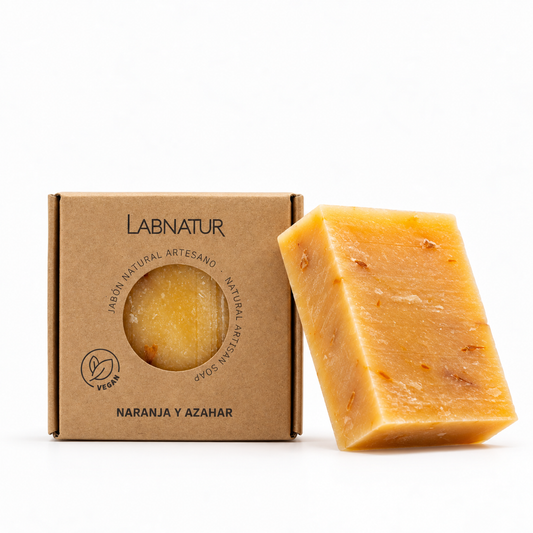 Jabón Natural Artesano de Naranja y Azahar Labnatur 100 g | Ilumina y Revitaliza | Piel Apagada | Vegano_0