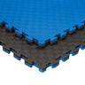 Tatami Puzzle 2,5cm 100x100cm, Pack 4 Unidades – Superficie 5 Líneas Negro/azul