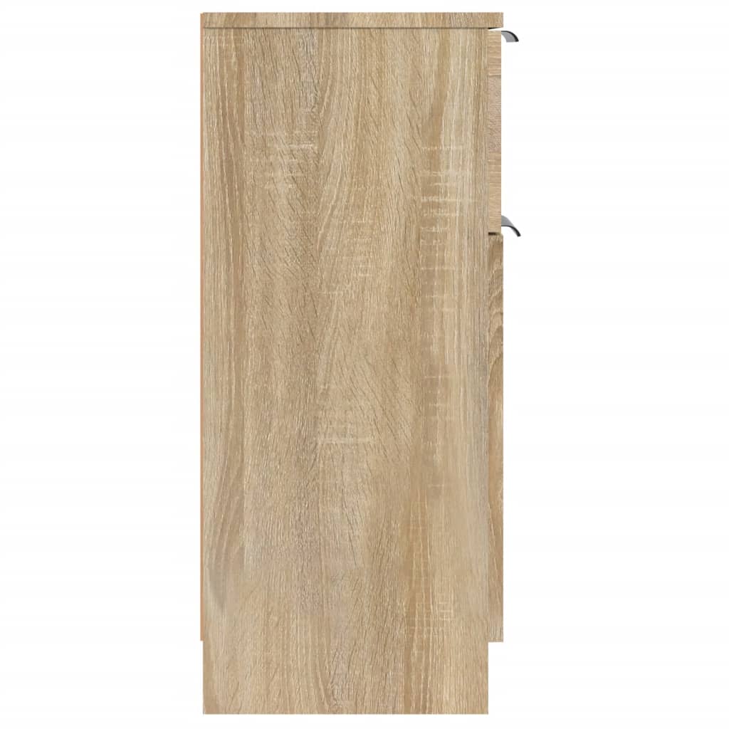 Aparadores 2 Uds Madera Contrachapada Roble Sonoma 30x30x70 Cm / Vetonek_2
