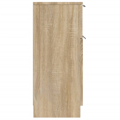Aparadores 2 Uds Madera Contrachapada Roble Sonoma 30x30x70 Cm / Vetonek_2