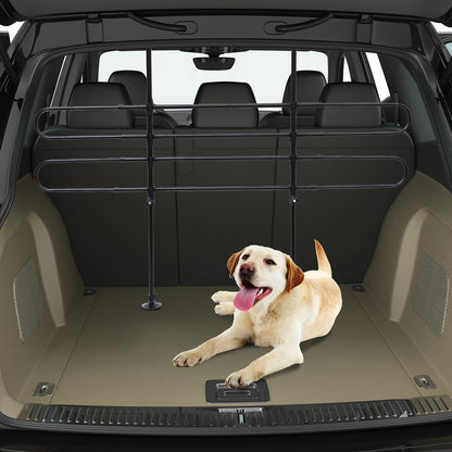 Pawhut Separador Coche Reja Separadora Universal Perros Seguridad Acero Maletero_1