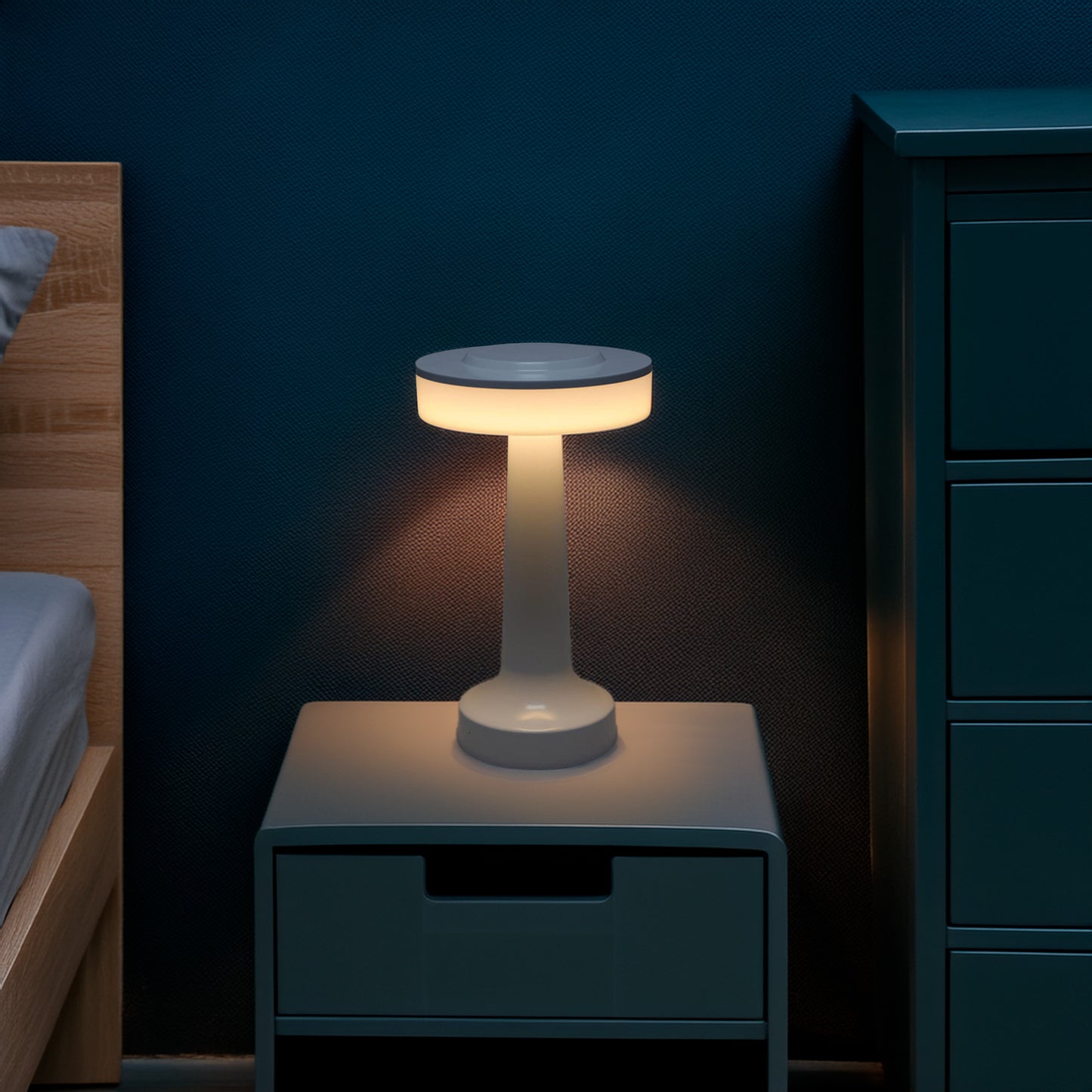 Well Home Lámpara De Mesa Led Con Control Táctil Y Batería Recargable Con 120 Lúmenes_3