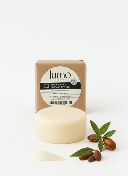 Acondicionador Sólido Baobab & Té Verde 80 G – Natural, Vegano, Sin Sulfatos, Zero Waste – Lumocosmetics_0