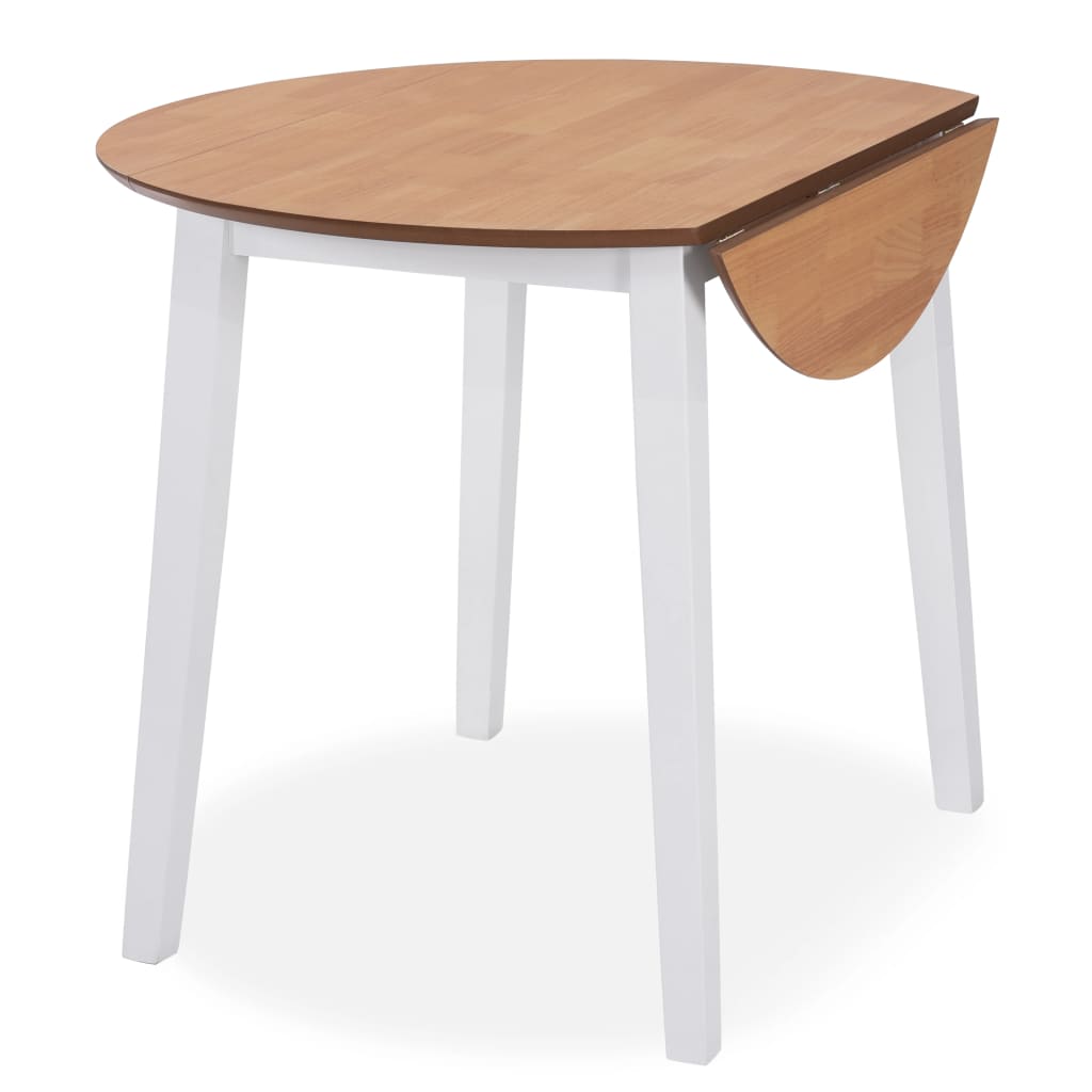 Mesa De Hojas Abatibles Redonda Mdf Blanca_1