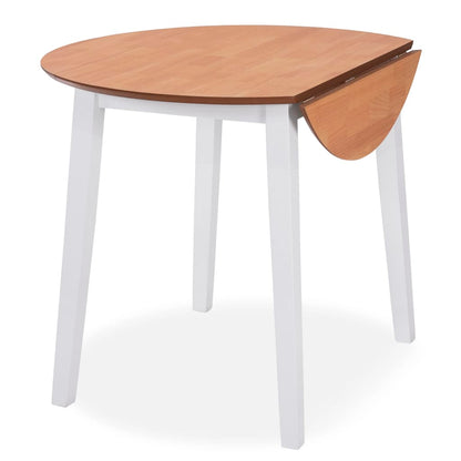 Mesa De Hojas Abatibles Redonda Mdf Blanca_1