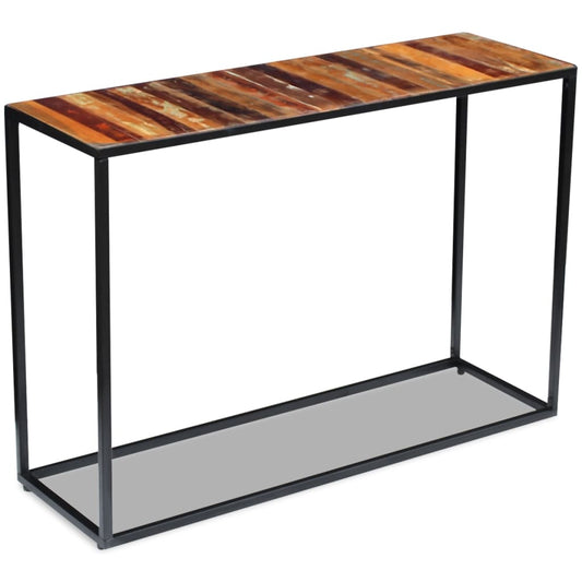 Mesa Consola De Madera Maciza Reciclada 110x35x76 Cm_0