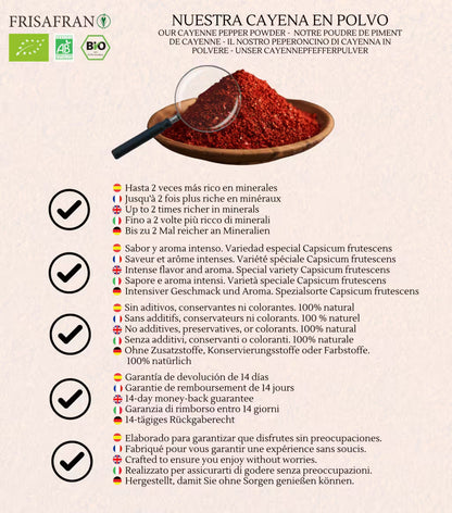 Cayena En Polvo Ecológica - Calidad Y Sabor | Frisafran 1 Kg_5