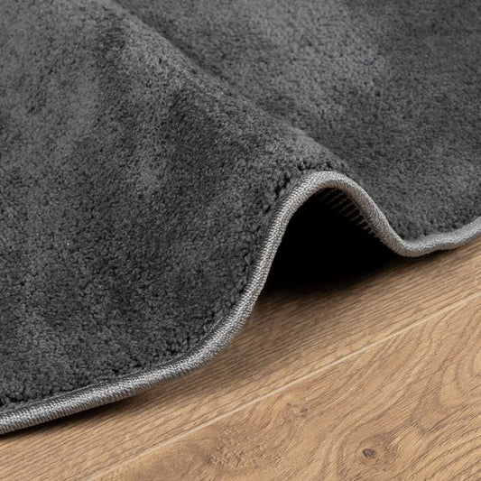 Alfombra De Pelo Corto Oviedo Gris Antracita Ø 280 Cm / Vetonek_0