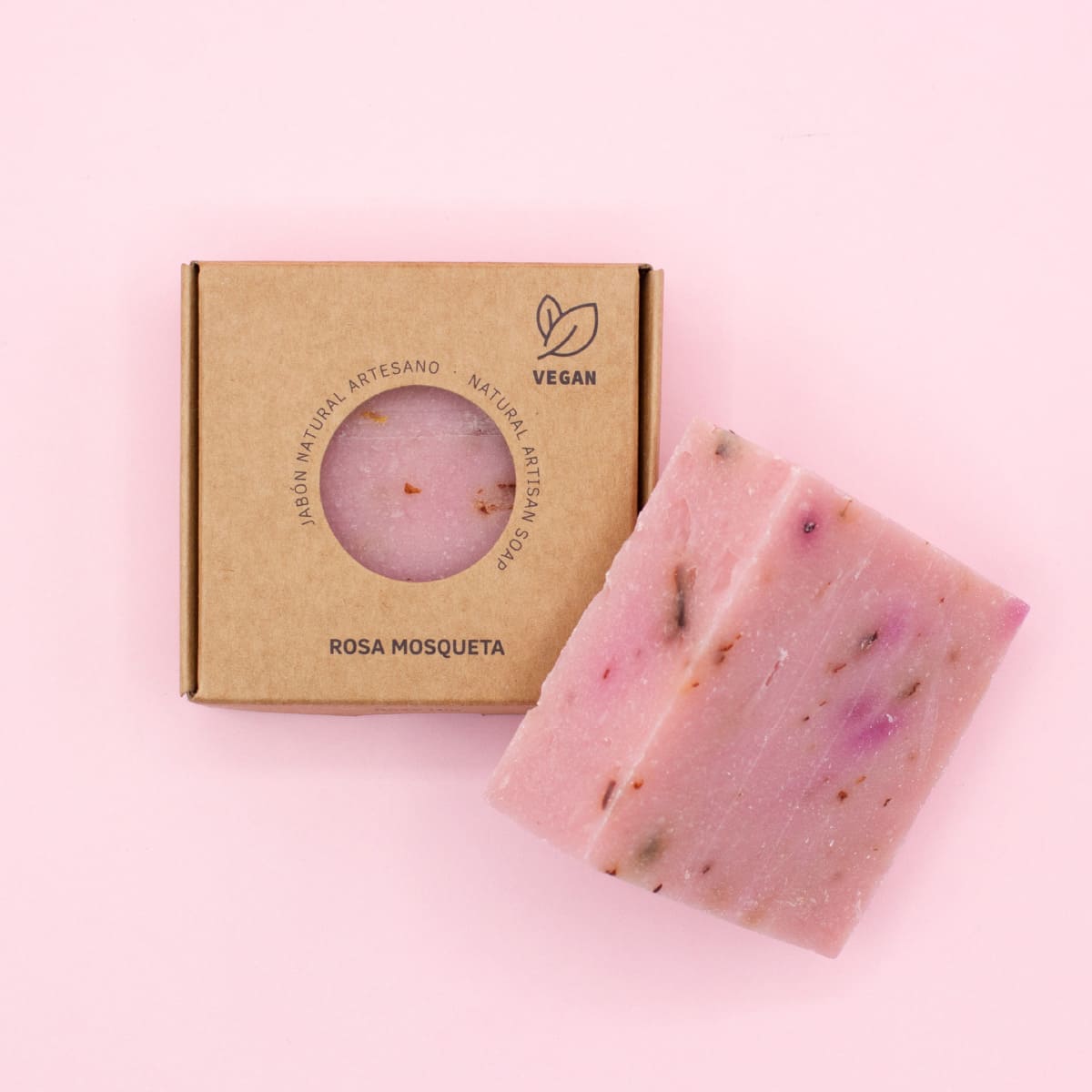 Jabón Natural Artesano de Rosa Mosqueta Labnatur 100 g | Regenera y Suaviza | Piel con Marcas | Vegano_2