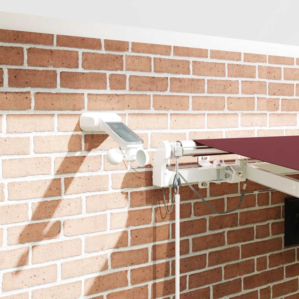 Toldo Retráctil Automático Con Luces Led Burdeos 450x300 Cm_3