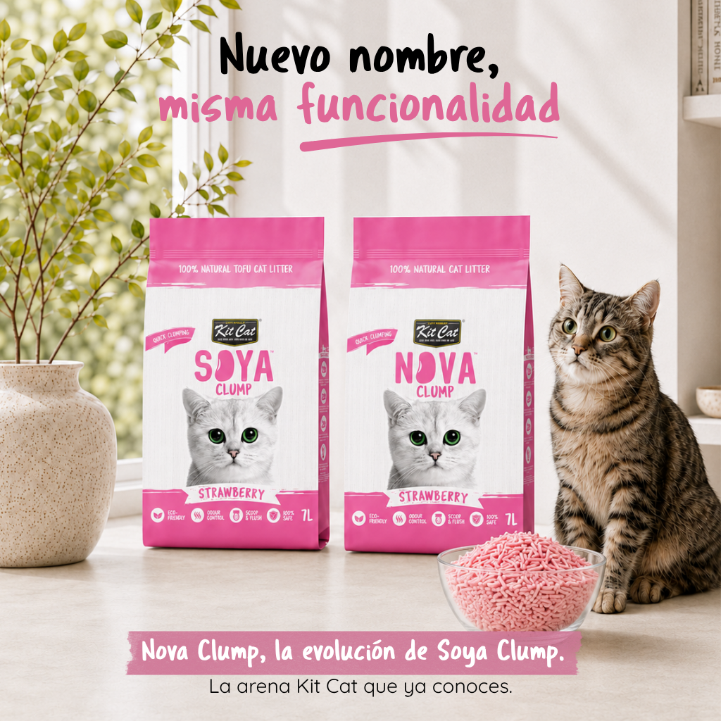 Kit Cat Arena Eco Nova - Strawberry 7 L Arena para gatos
