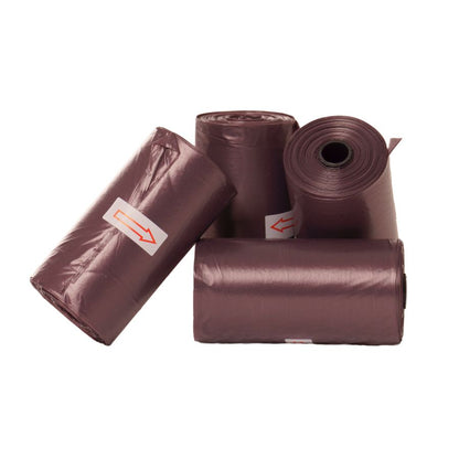Pack 4 Rollos Color Marrón De Bolsas Higiénicas Recoge Excrementos De Perro. Rollos De 15 Bolsas_2