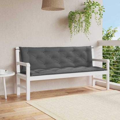 Vidaxl Cojín De Banco De Jardín Tela Oxford Antracita 150x(50+50)x7 Cm_1